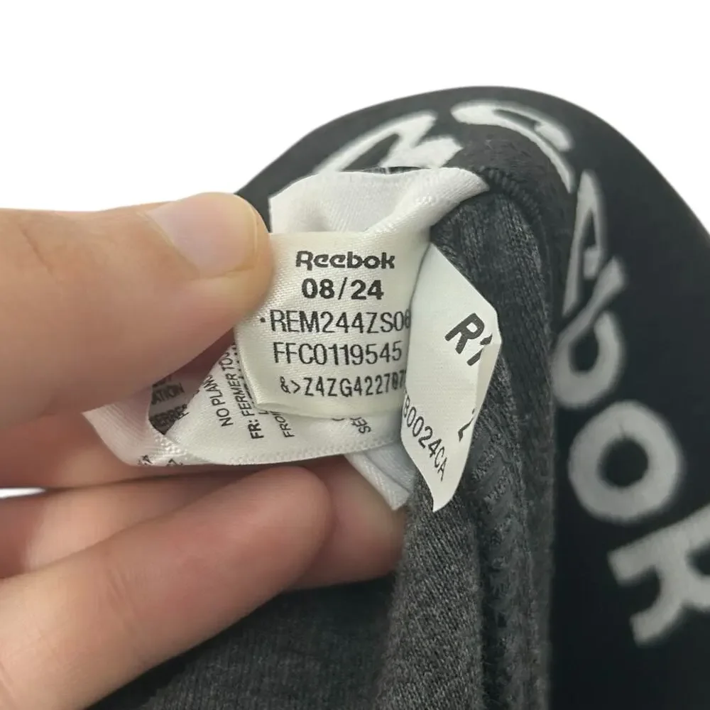 Reebok Jogger Sweatpants NWT Mens Sz L Gray Drawstring Athleisure Casual Workout